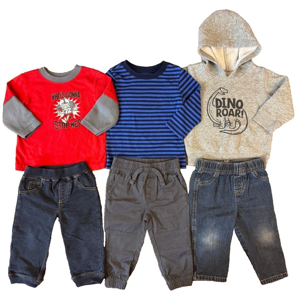 Baby Toddler Boy 12 Months Shirts Hoodie Pants Jeans Long Sleeves Fall‎ Lot Roar